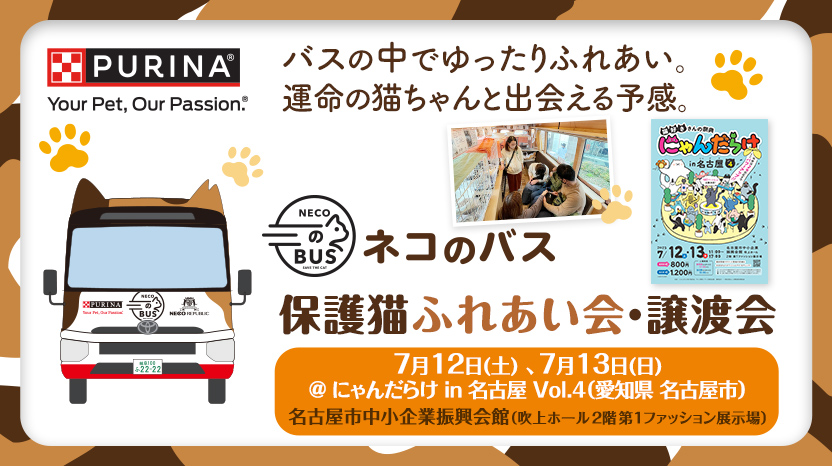 「ネコのバス」保護猫譲渡会@にゃんだらけ in 名古屋Vol.4