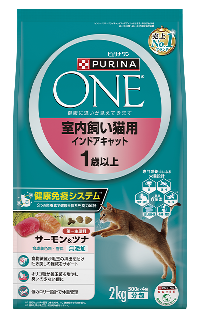 ピュリナ ワン 室内飼い猫用 インドアキャット 1歳以上 サーモン＆ツナ