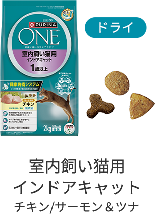 【ドライ】室内飼猫用インドアキャット チキン/サーモン＆ツナ