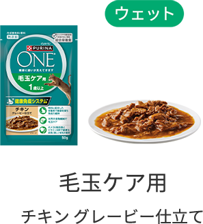【ウェット】毛玉ケア用 チキングレービー仕立て